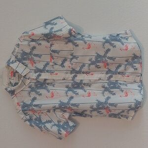 GOODFELLOW & CO. Flamingo Palm Tree Men's Short Sleeve Button-Down Shirt NWOT